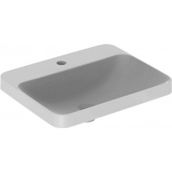 Lavabo à encastrer VariForm rectangulaire 550x450mm avec trou pour robinet sans trop plein blanc KT