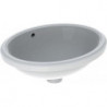 Lavabo sous plan VariForm oval 420x330mm sans trou de robinetterieavec trop plein blanc KT