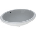 Lavabo sous plan VariForm oval 500x400mm sans trou de robinetterieavec trop plein blanc KT