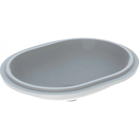 Lavabo sous plan VariForm elliptique, 550x400mm sans trou de robinetterie sans trop plein blanc KT