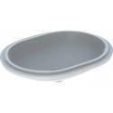 Lavabo sous plan VariForm elliptique, 550x400mm sans trou de robinetterie sans trop plein blanc KT