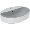 Lavabo VariForm oval 600x450mm avec trou pour robinetavec trop plein blanc KT