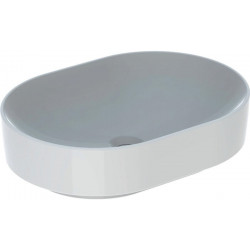 Lavabo VariForm elliptique 550x400mm sans trou de robinetterie sans trop plein blanc KT