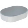 Lavabo VariForm elliptique 550x400mm sans trou de robinetterie sans trop plein blanc KT