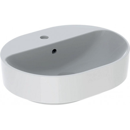 Lavabo VariForm elliptique 500x400mm avec trou pour robinetavec trop plein blanc KT