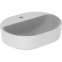 Lavabo VariForm elliptique 500x400mm avec trou pour robinet sans trop plein blanc KT