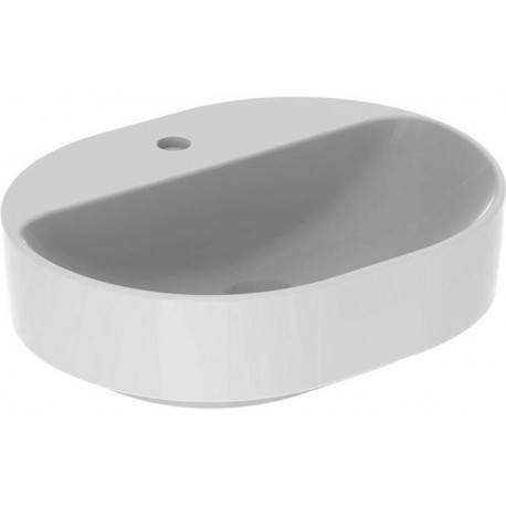 Lavabo VariForm elliptique 500x400mm avec trou pour robinet sans trop plein blanc KT