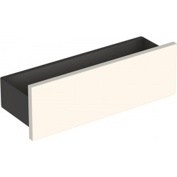 Etagère murale Geberit Smyle Square: Largeur 45cm, Hauteur 14.8cm, Profondeur 15cm, gris velouté / thermopoudré mat, sable gris / laqué ultra-brillant