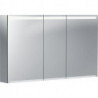 Armoire de toilette Geberit Optionavec éclairage et trois portes: Largeur 120cm, Hauteur 70cm, Profondeur 15cm, , miroir extérieur, miroirs intérieur et extérieur