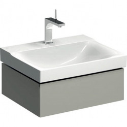 Meuble bas pour lavabo Geberit Xeno²,avec un tiroir: Largeur 58cm, Hauteur 22cm, Profondeur 46.2cm, Greige / Laqué mat