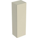 Colonne mi-haute Geberit Smyle Squareavec une porte: Largeur 36cm, Hauteur 118cm, Profondeur 29.9cm, Sable gris / Laqué ultra-brillant