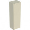 Colonne mi-haute Geberit Smyle Squareavec une porte: Largeur 36cm, Hauteur 118cm, Profondeur 29.9cm, Sable gris / Laqué ultra-brillant
