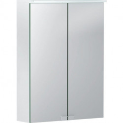 Armoire de toilette basique avec éclairage. deux portes. 50x67.5x14cm