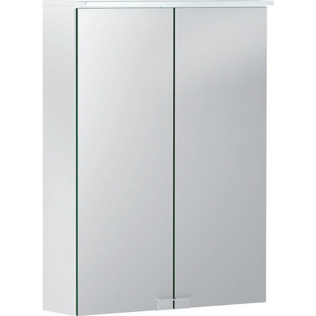 Armoire de toilette basique avec éclairage. deux portes. 50x67.5x14cm