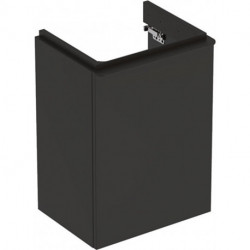 Meuble bas Geberit Smyle Square pour lave-mains,avec une porte: Largeur 44.2cm, Hauteur 61.7cm, Profondeur 35.6cm, gris velouté / laqué mat, gris velouté / thermopoudré mat, Largeur de lavabo:45cm, Charnières à gauche 