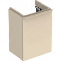 Meuble bas Geberit Smyle Square pour lave-mains,avec une porte: Largeur 44.2cm, Hauteur 61.7cm, Profondeur 35.6cm, sable gris/laqué très brillant, sable gris / thermopoudré mat, Largeur de lavabo:45cm, Charnières à gauche 