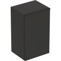 Meuble latéral bas Geberit Smyle Squareavec une porte: Largeur 36cm, Hauteur 60cm, Profondeur 32.6cm, gris velouté / laqué mat, gris velouté / thermopoudré mat, Charnières à droite 