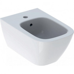 Bidet suspendu Geberit Smyle Square caréné, T:54cm,Blanc