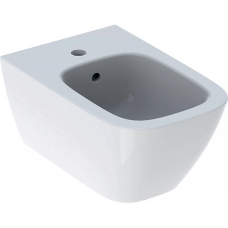 Bidet suspendu Geberit Smyle Square caréné, T:54cm,Blanc