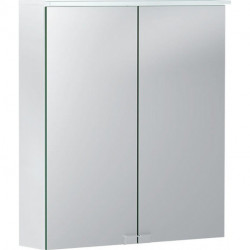 Armoire de toilette basique avec éclairage. deux portes. 60x67.5x14cm