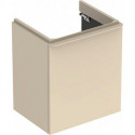 Meuble bas Geberit Smyle Square pour lavabo,avec une porte: Largeur 53.6cm, Hauteur 61.7cm, Profondeur 43.3cm, sable gris/laqué très brillant, sable gris / thermopoudré mat, Largeur de lavabo:55cm, Charnières à droite 