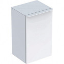 Meuble latéral bas Geberit Smyle Squareavec une porte: Largeur 36cm, Hauteur 60cm, Profondeur 32.6cm, blanc / laqué très brillant, blanc alpin / thermopoudré mat, Charnières à gauche 