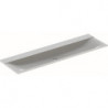 Lavabo pour meuble Geberit Xeno², 160x48cm, sans troude robinetterie, sans trop-plein, Blanc alpin