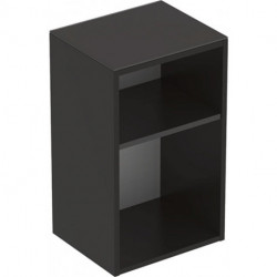 Meuble latéral bas Geberit Smyle Square, sans porte: Largeur 36cm, Hauteur 60cm, Profondeur 29.9cm, Gris velouté / Laqué mat