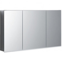 Armoire de toilette Geberit Option Plusavec éclairage et trois portes: Largeur 120cm, Hauteur 70cm, Profondeur 17.2cm, , miroir extérieur, miroirs intérieur et extérieur
