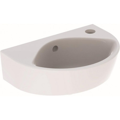 Lave-mains droite NOVA 360x250mm avec trou pour robinet reavec trop plein blanc KT
