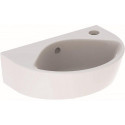 Lave-mains droite NOVA 360x250mm avec trou pour robinet reavec trop plein blanc KT