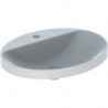 Lavabo à encastrer VariForm oval 600x480mm avec trou pour robinet sans trop plein blanc