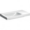 Lavabo Geberit Xeno²avec plage de dépose, 90x48cm, sans troude robinetterie, sans trop-plein, plage de dépose à droite, Blanc, KeraTect