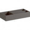 Casier de rangement Geberit Xeno², agencement en T: B:32.3cm, H:6.2cm, T:15cm, Gris scultura / Mélamine structuré bois