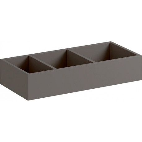 Casier de rangement Geberit Xeno², agencement en H: B:37.3cm, H:9.8cm, T:20.8cm, Gris scultura / Mélamine structuré bois