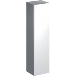 Colonne haute Geberit Xeno²avec une porte et miroir intérieur: Largeur 40cm, Hauteur 170cm, Profondeur 35.1cm, Blanc / Laqué ultra-brillant