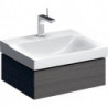 Meuble bas pour lavabo Geberit Xeno²,avec un tiroir: Largeur 58cm, Hauteur 22cm, Profondeur 46.2cm, Gris scultura / Mélamine structuré bois