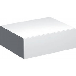 Meuble latéral bas Geberit Xeno²avec un tiroir: Largeur 58cm, Hauteur 20cm, Profondeur 46.2cm, Blanc / Laqué ultra-brillant