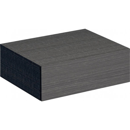 Meuble latéral bas Geberit Xeno²avec un tiroir: Largeur 58cm, Hauteur 20cm, Profondeur 46.2cm, Gris scultura / Mélamine structuré bois