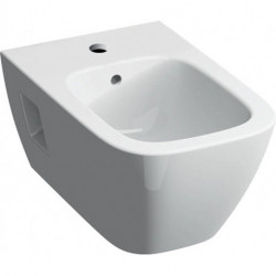 Bidet mural GE Renova Plan Square, forme partiellement fermée. m. l .. KeraTect