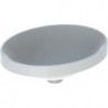 Lavabo à encastrer VariForm oval 500x400mm sans trou de robinetterie sans trop plein blanc
