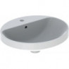 Lavabo à encastrer VariForm oval 500x450mm avec trou pour robinetavec trop plein blanc
