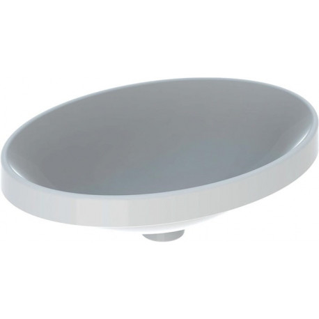 Lavabo à encastrer VariForm oval 550x400mm sans trou de robinetterie sans trop plein blanc