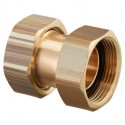 RACCORD DOUBLE EN BRONZE, JOINT PLAT (38mm) FF 1 1/4 x1 1/4