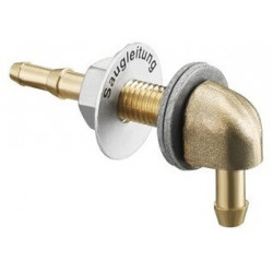 COUDEavec CONTRE-ECROU, POUR TUYAUX 4 ET 6 mm