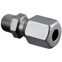 RACCORD DROIT ACIER, BAGUE LAITON, 3/8 x6 mm