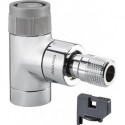 ROBINET EQUERRE SERIE EQ, DN 15, M30x1,5, BLANC PULVERISE