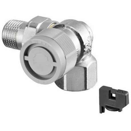 Vanne thermostatique série AQ M 30 x 1,5, angle coudé DN 15, droite OVENTROP