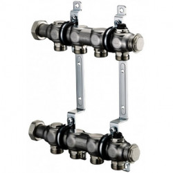 Distributeur inox Multidis SH pour raccordement radiateur, G 3/4Z AG 9 cercles OVENTROP