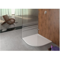 Receveur de douche quart de cercle Hoesch MUNA m AR 1000x1000x30mm blanc
